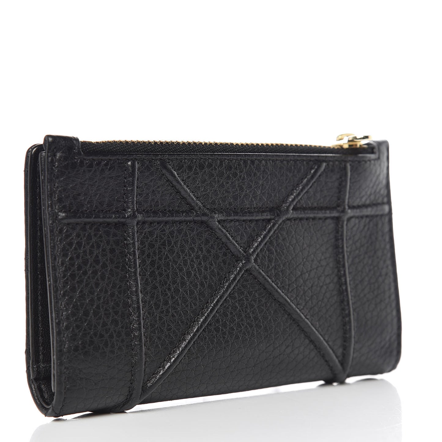 Grained Calfskin Cannage Diorama Wallet Black