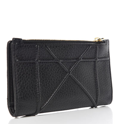 Christian Dior Grained Calfskin Cannage Diorama Wallet Black 3 of 8