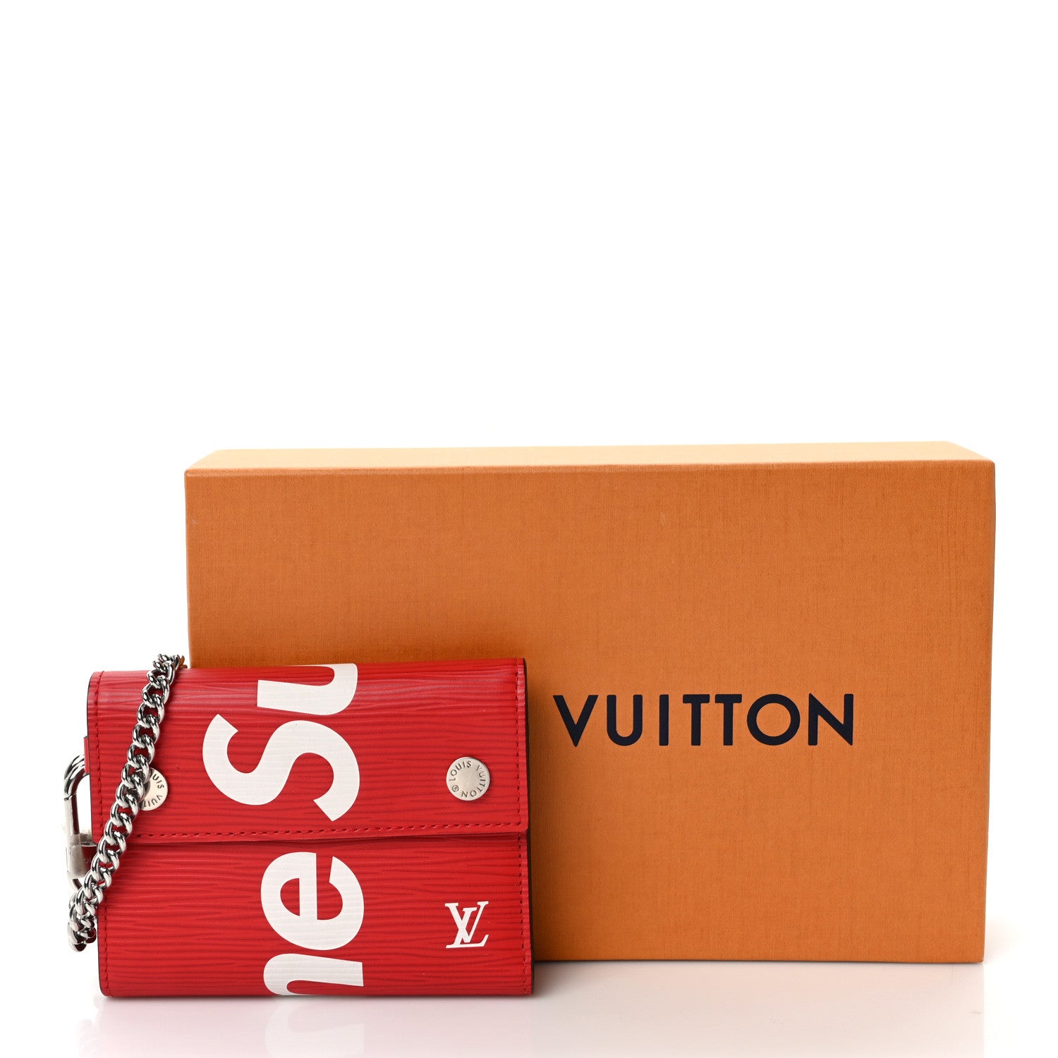 Louis Vuitton X SUPREME Epi Chain Wallet Red 1370166 – FASHIONPHILE