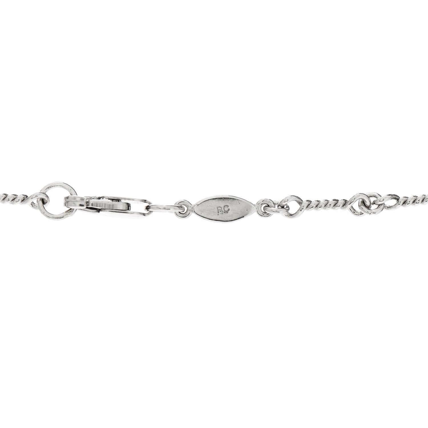 Roberto Coin 18K White Gold Diamond Dog Bone Chain Necklace 4 of 5