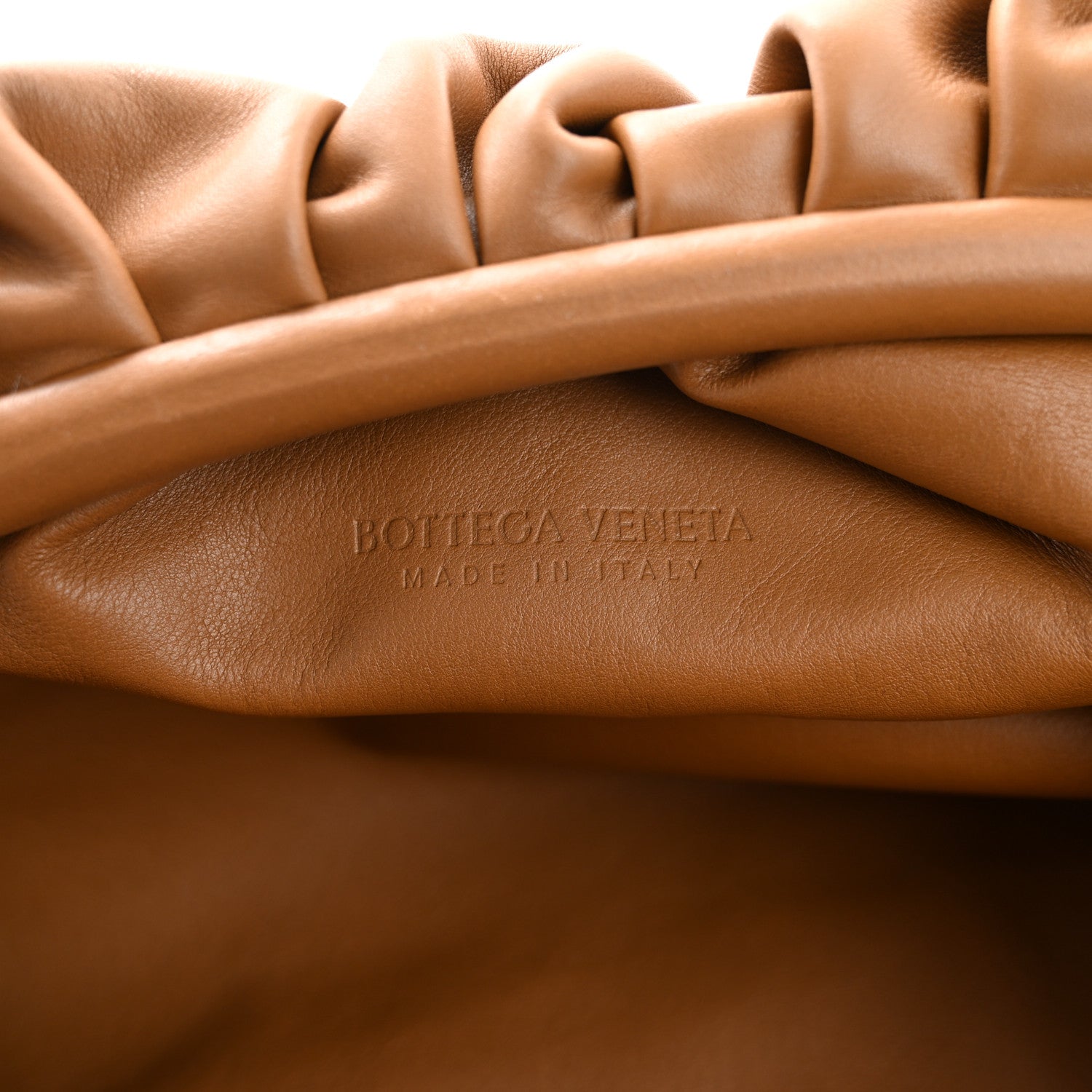 Bottega Veneta Smooth Butter Calf The Pouch Oversized Clutch Teak 6 of 8