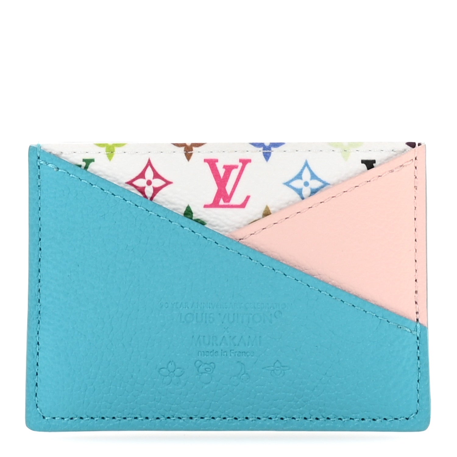 Louis Vuitton LV X TM Monogram Multicolor Criss-Cross Card Holder Kabira Blue Rose 1 of 7