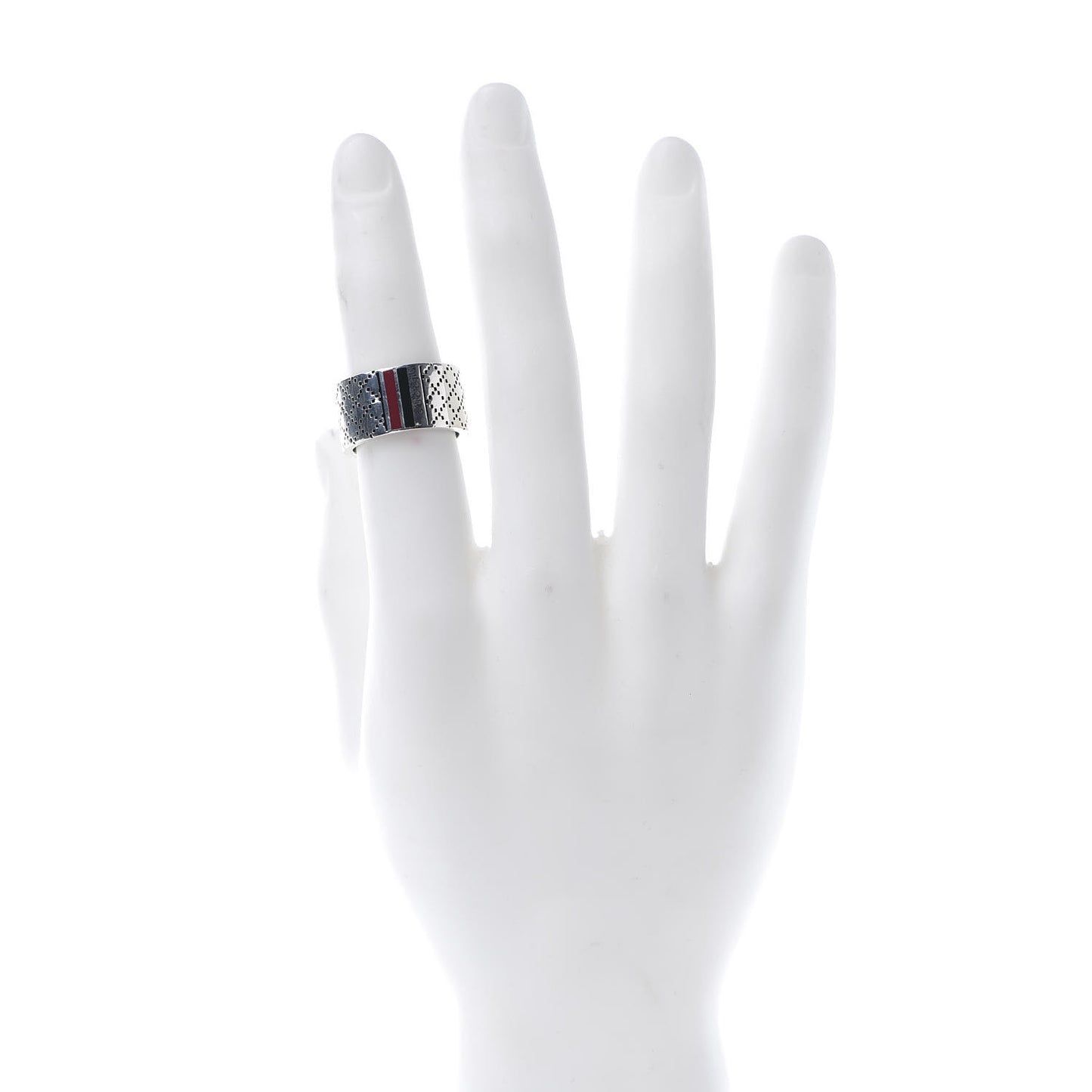 Sterling Silver Enamel Diamantissima Band Ring 61 9.5