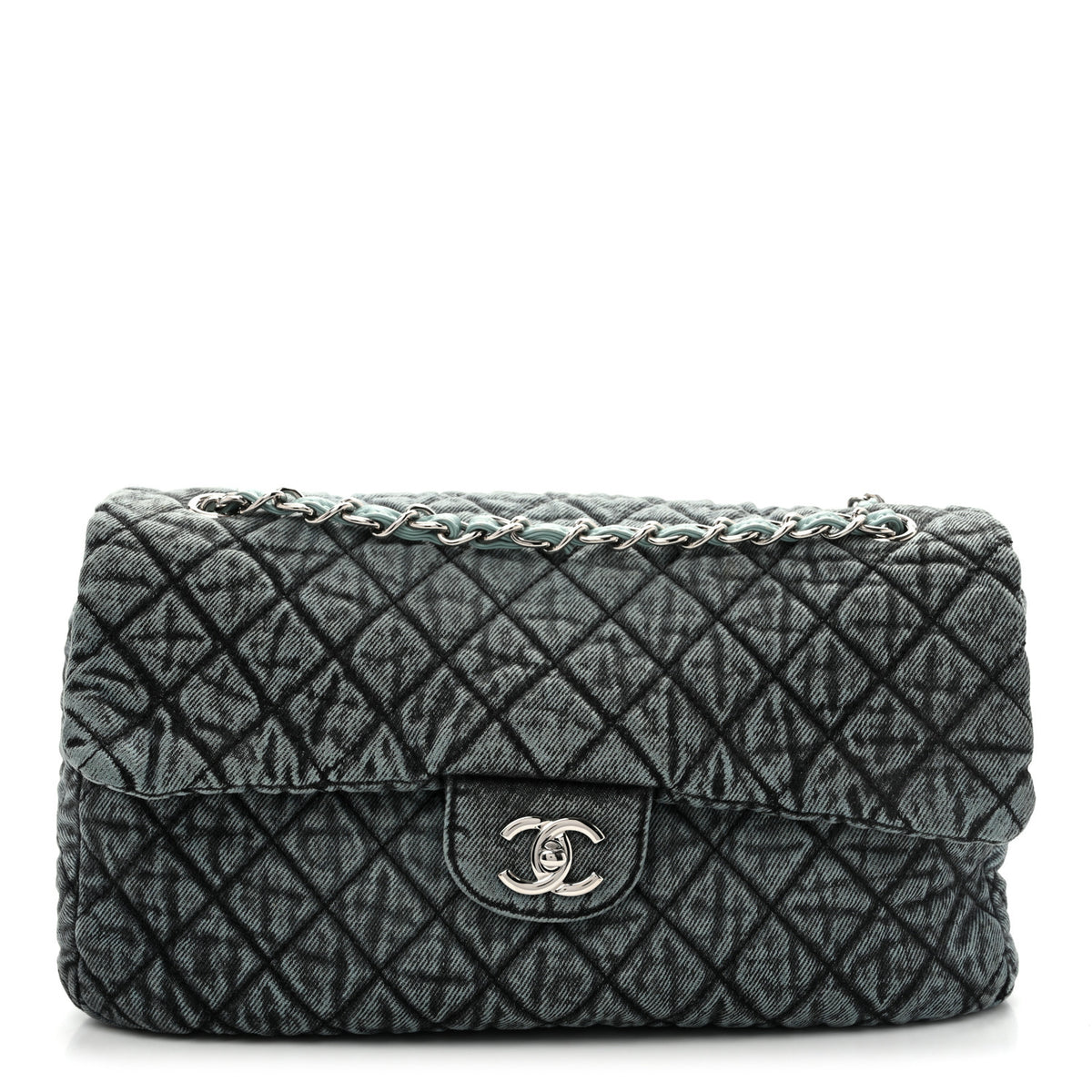 Denim Quilted Denimpression Flap Blue Black