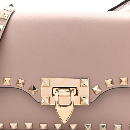 Valentino Garavani Calfskin Mini Rockstud Crossbody Bag Poudre 7 of 9