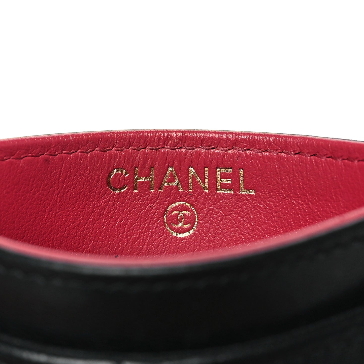 Lambskin Quilted Chanel 19 Card Holder Black