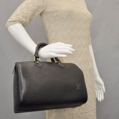 Louis Vuitton Epi Speedy 25 Black 2 of 11