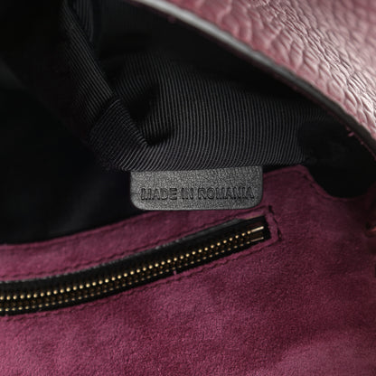 Burberry Signature Grain Medium Mildenhall Crossbody Bag Dark Plum 7 of 12