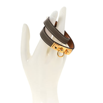 Hermes Swift Rivale Double Tour Bracelet T2 Etoupe 2 of 8
