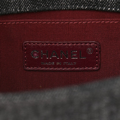 Chanel Denim Quilted Small Boy Flap Black 8 of 10