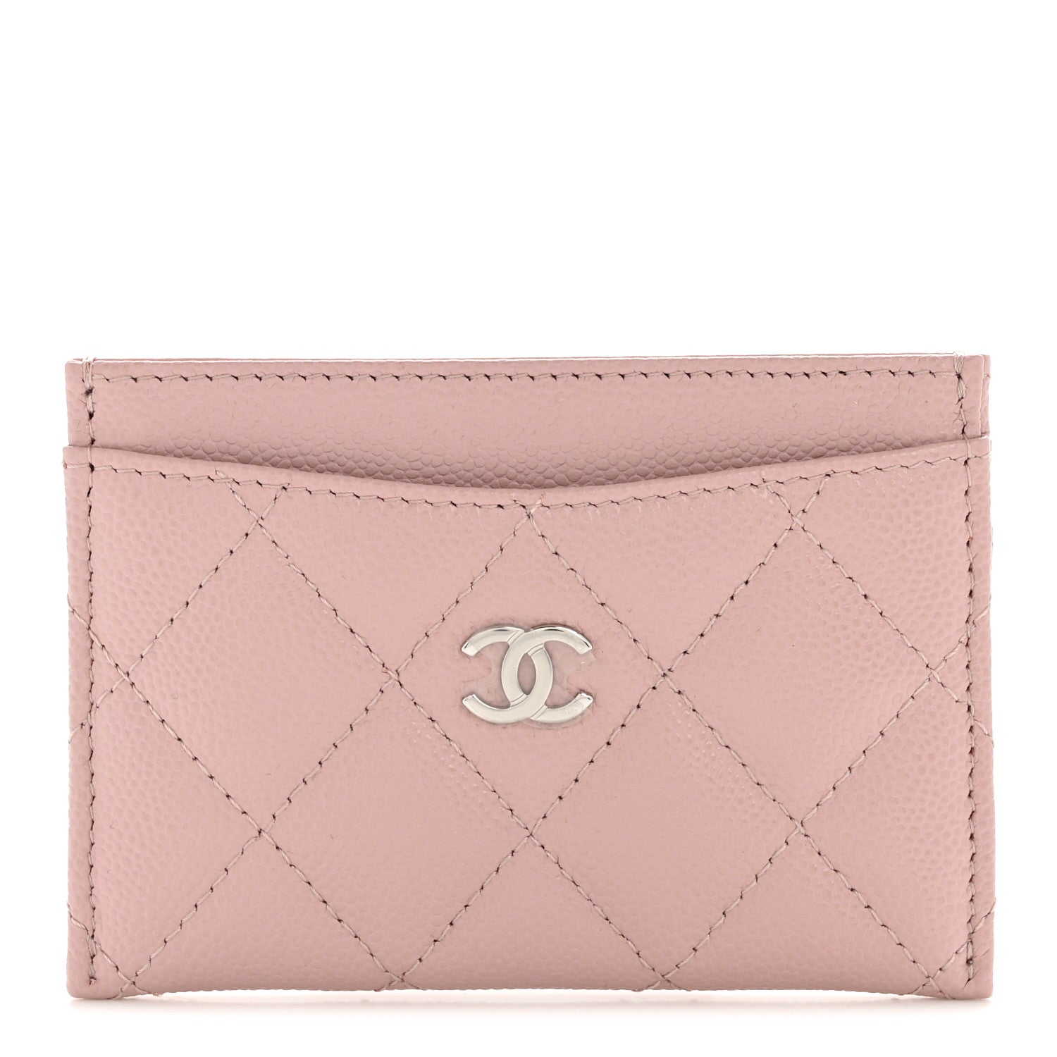 Chanel Caviar Quilted Card Holder Light Pink 1 of 9