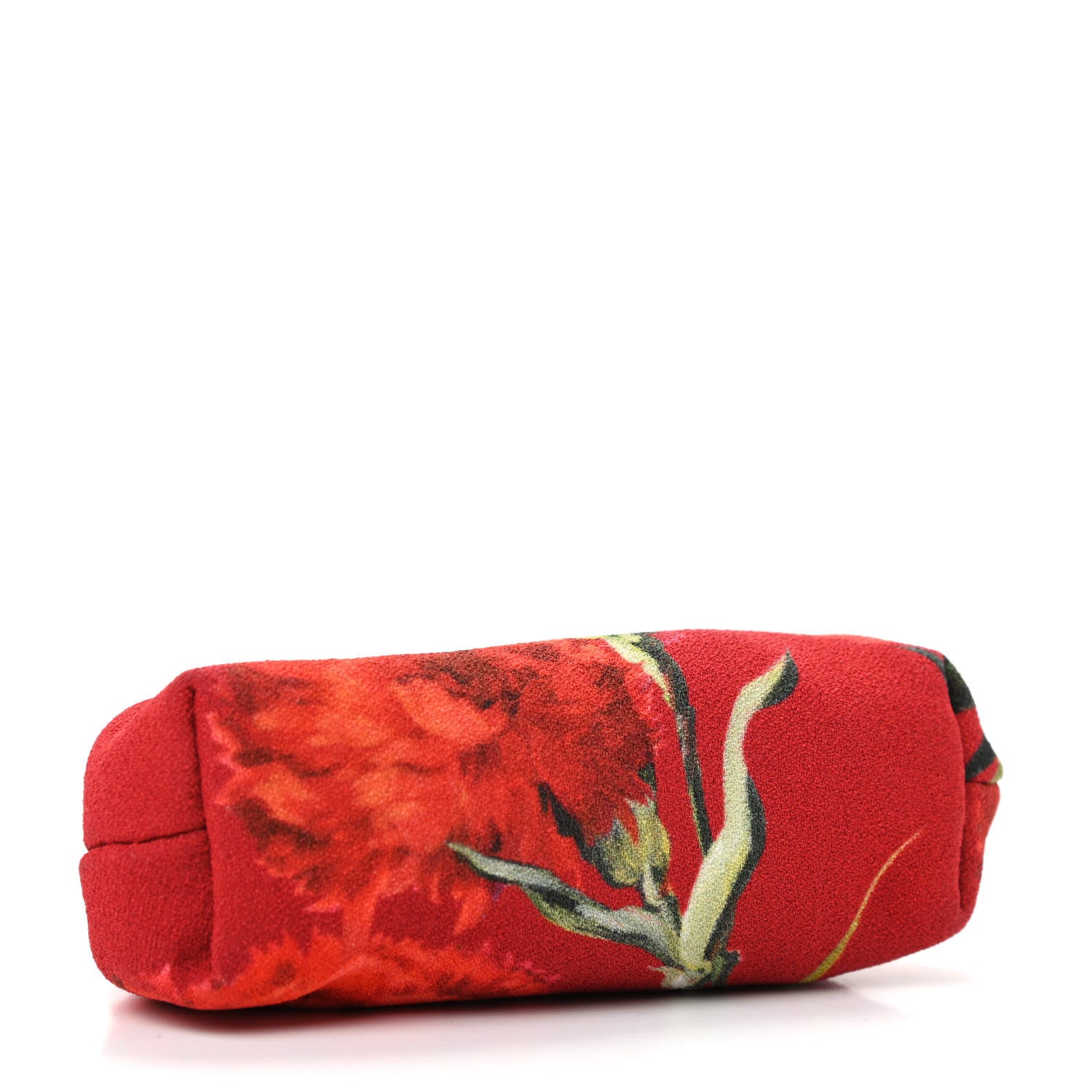 Dolce & Gabbana Fabric Printed Crystal Kiss Lock Chain Crossbody Red 4 of 9