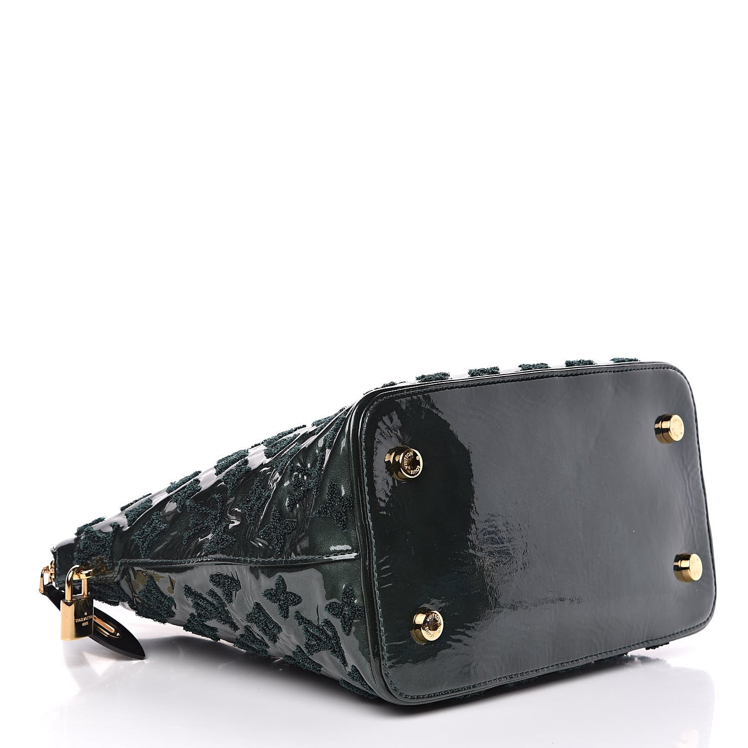 Louis Vuitton Patent Lambskin Fascination Lockit Vert Fonce 4 of 11