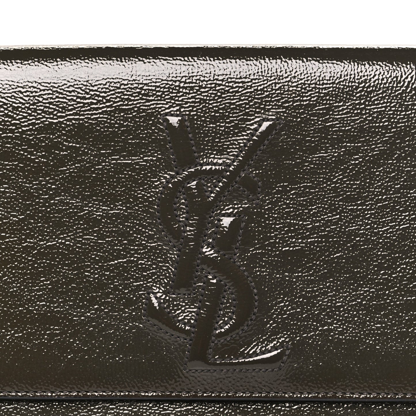Textured Patent Monogram Large Belle De Jour Green