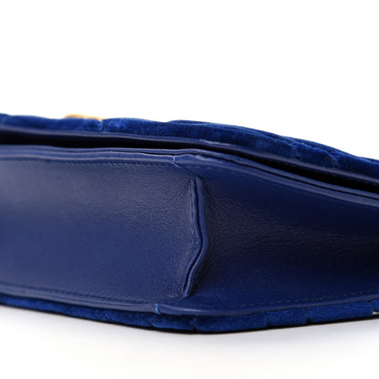 Gucci Velvet Matelasse GG Marmont Mini Bag Cobalt Blue 7 of 9