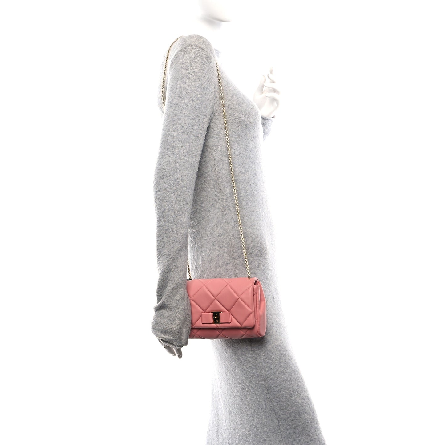 Nappa Quilted Ginny Crossbody Blush