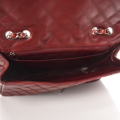 Chanel Lambskin Quilted Jumbo Single Flap Dark Red 5 of 10
