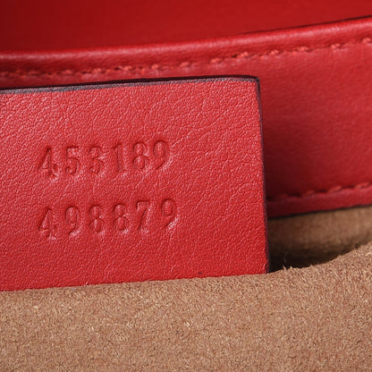 Gucci GG Supreme Monogram Calfskin Web Medium Padlock Messenger Shoulder Bag Beige Hibiscus Red New Rosette 7 of 10