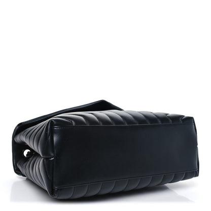 Saint Laurent Calfskin Y Quilted Monogram Monochrome Medium Loulou Chain Satchel Black 4 of 10