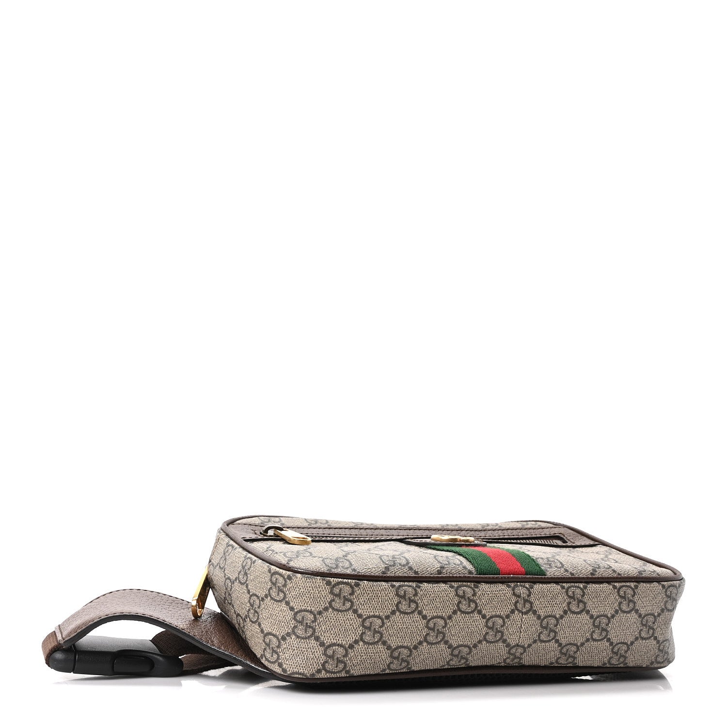 Gucci Soft GG Supreme Monogram Medium Ophidia Belt Bag Dark Brown 3 of 8