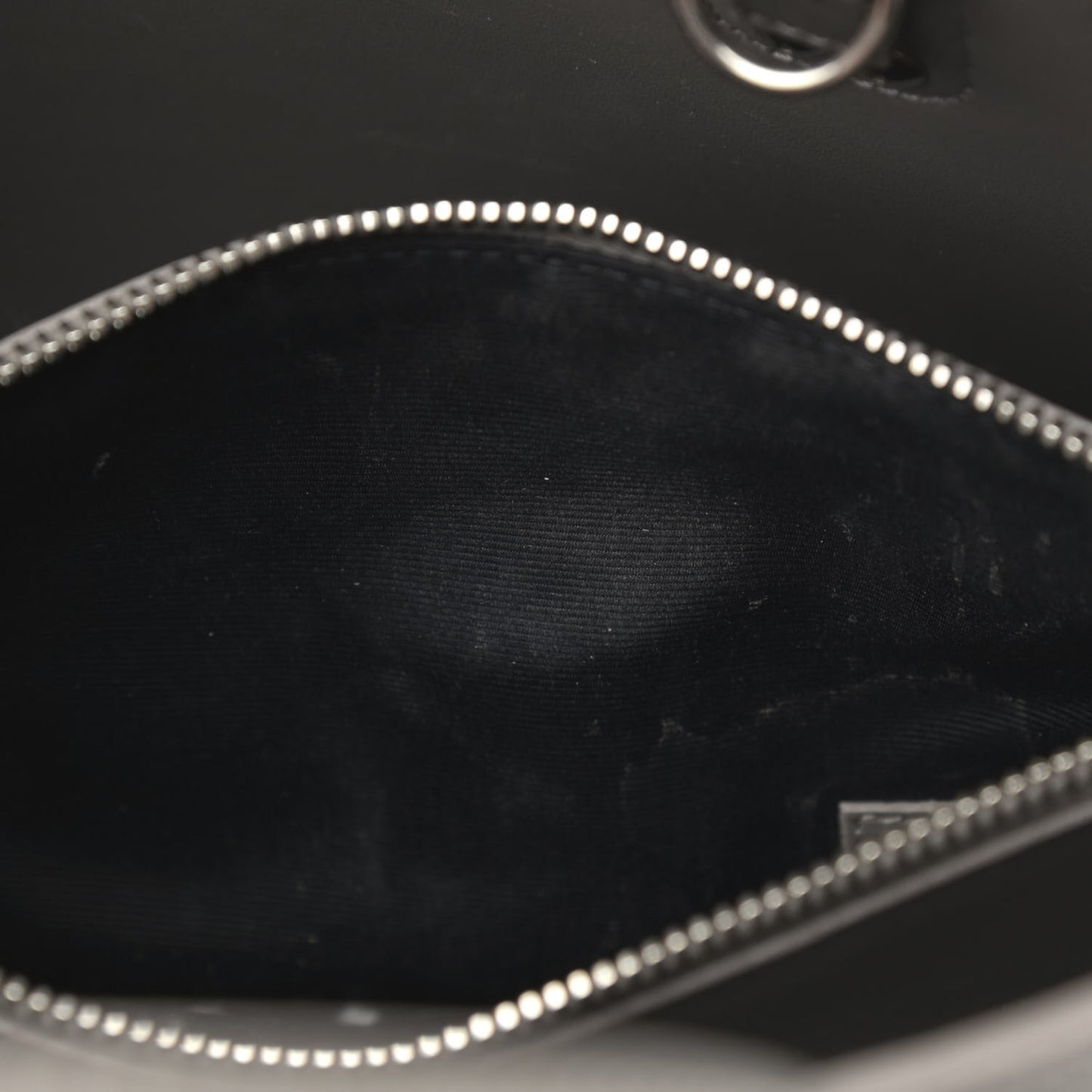 Grained Calfskin Topstich Baby Sac De Jour Fog