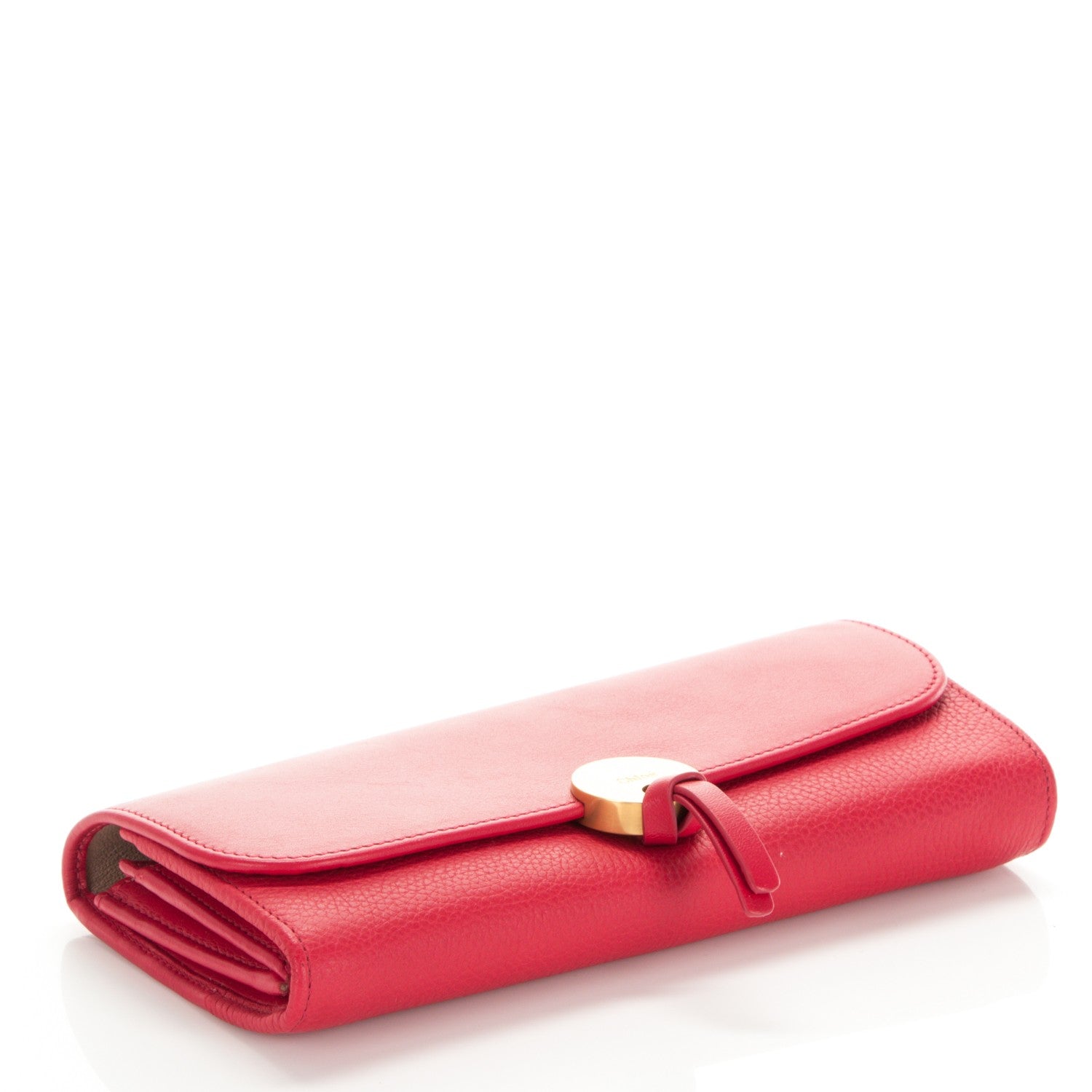 Chloe Grained Smooth Calfskin Indy Long Wallet Tulip Red 4 of 8