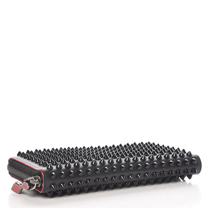 Christian Louboutin Calfskin Panettone Spiked Zip Around Wallet Black 4 of 7