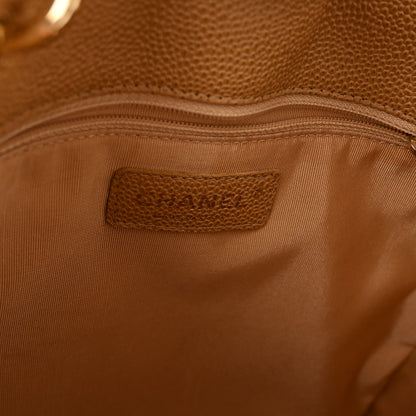 Chanel Caviar Quilted Petit Shopping Tote PST Dark Beige 5 of 8
