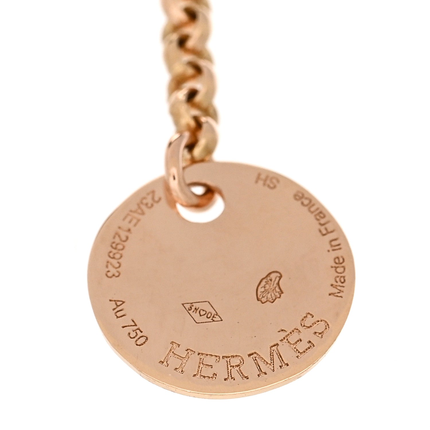 Hermes 18K Rose Gold PM Kelly Clochette Bracelet SH 3 of 3