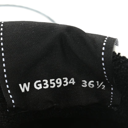 Chanel Calfskin Womens Logo Sneakers 36.5 Black White 7 of 9