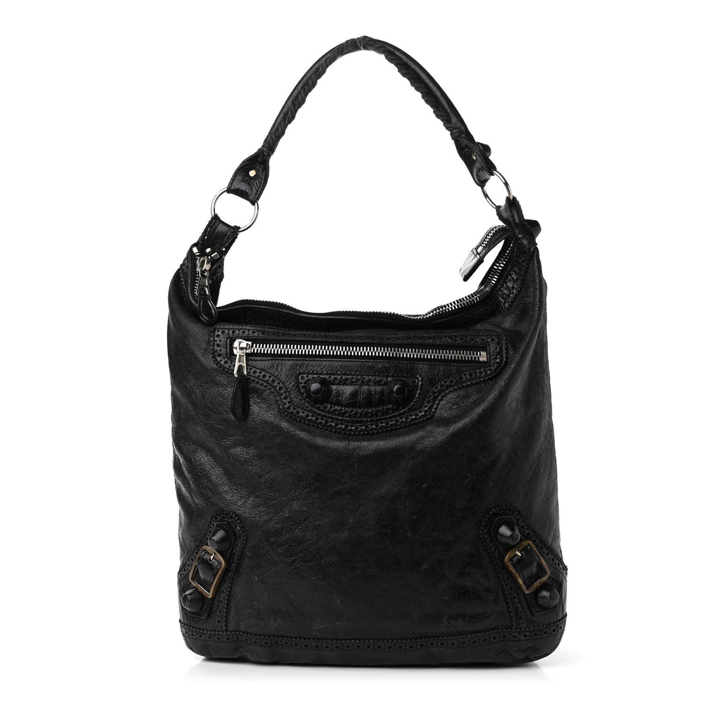 Agneau Giant Brogues Hardware Day Hobo Black