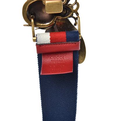 Gucci Web Queen Margaret Bee Sylvie Web Belt 80 32 Red White Blue 5 of 5