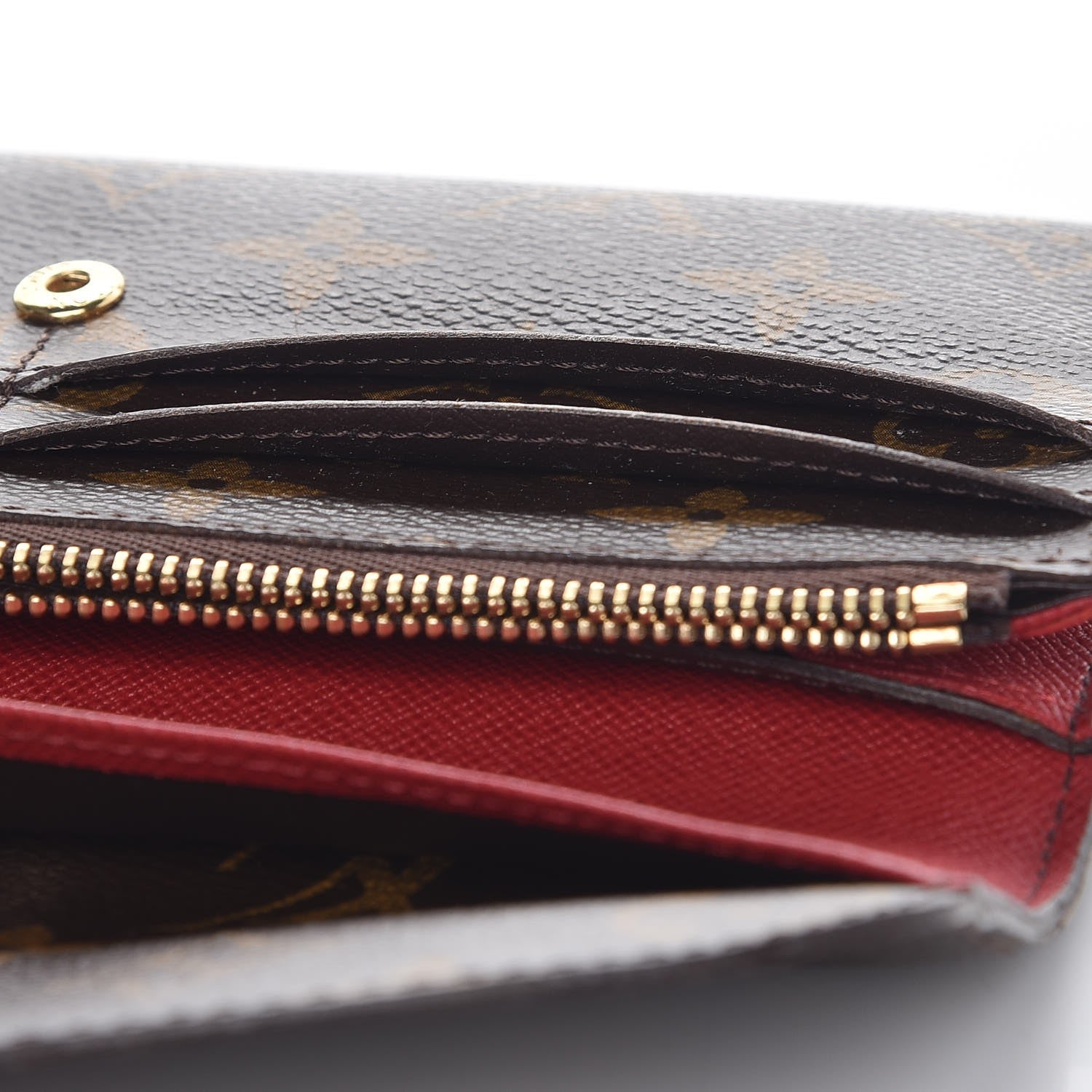 Louis Vuitton Monogram Emilie Wallet Red 12 of 13