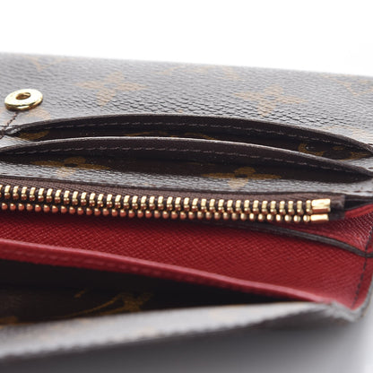 Louis Vuitton Monogram Emilie Wallet Red 12 of 13