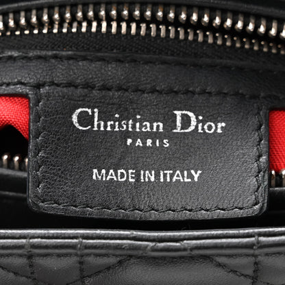 Christian Dior Lambskin Cannage Medium Lady Dior Black 6 of 10