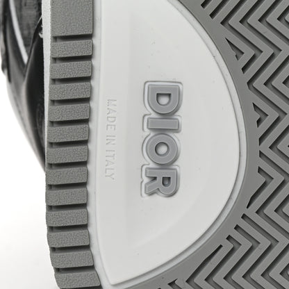 Christian Dior Smooth Calfskin Jacquard Oblique Mens B27 High Top Sneakers 40 Grey 7 of 9