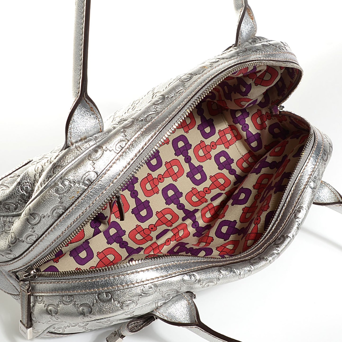 Guccissima Princy Satchel Silver