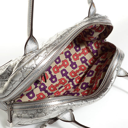Gucci Guccissima Princy Satchel Silver 5 of 7