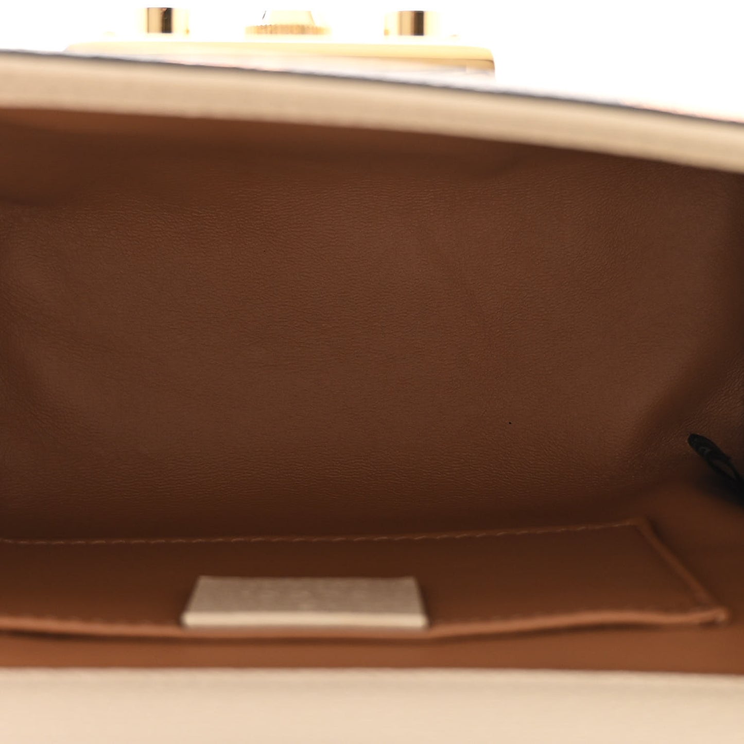 GG Supreme Monogram Berry Textured Dollar Calfskin Small Padlock Shoulder Bag Beige Ebony Light Copper Mystic White