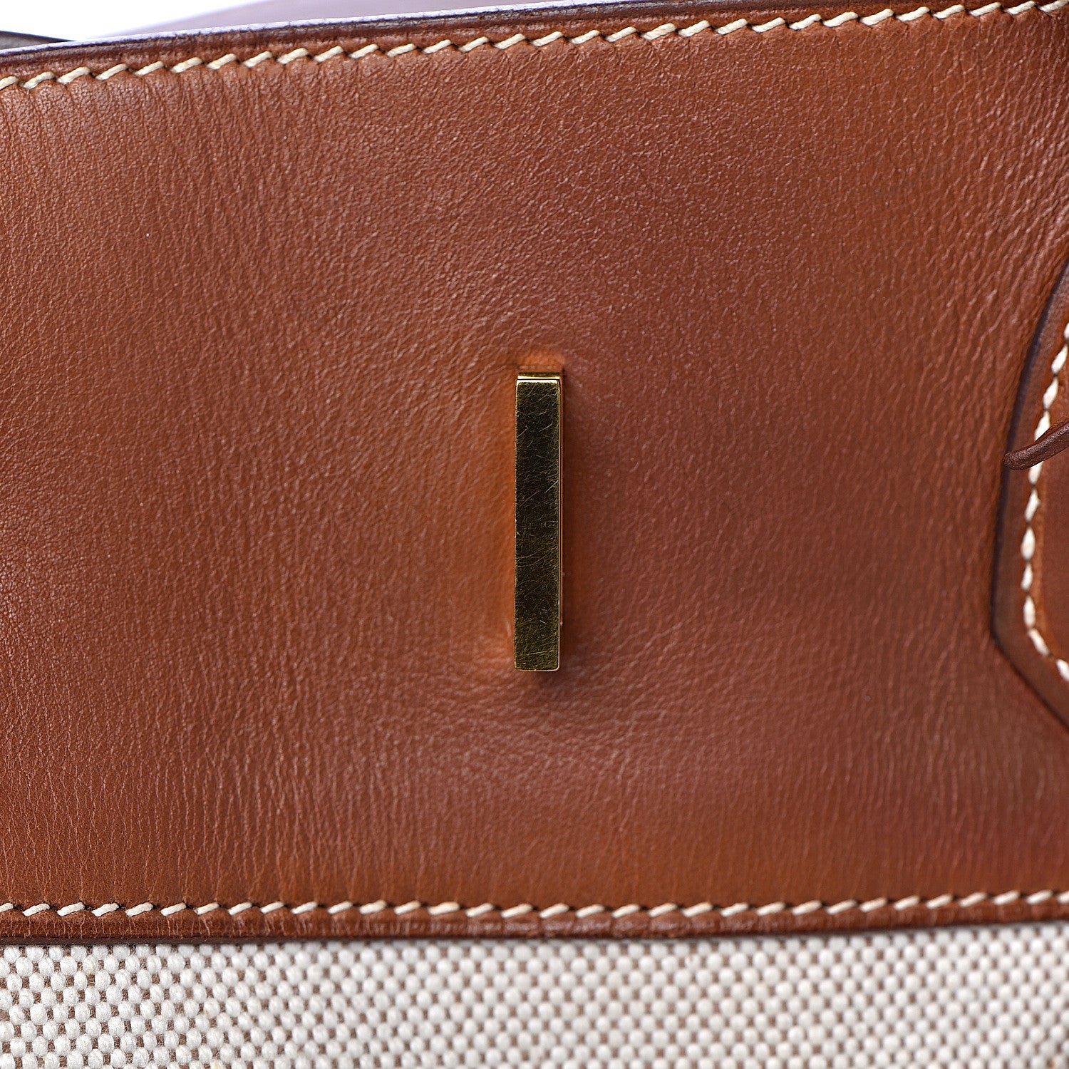 Hermes Toile Barenia Birkin 40 Fauve 23 of 37
