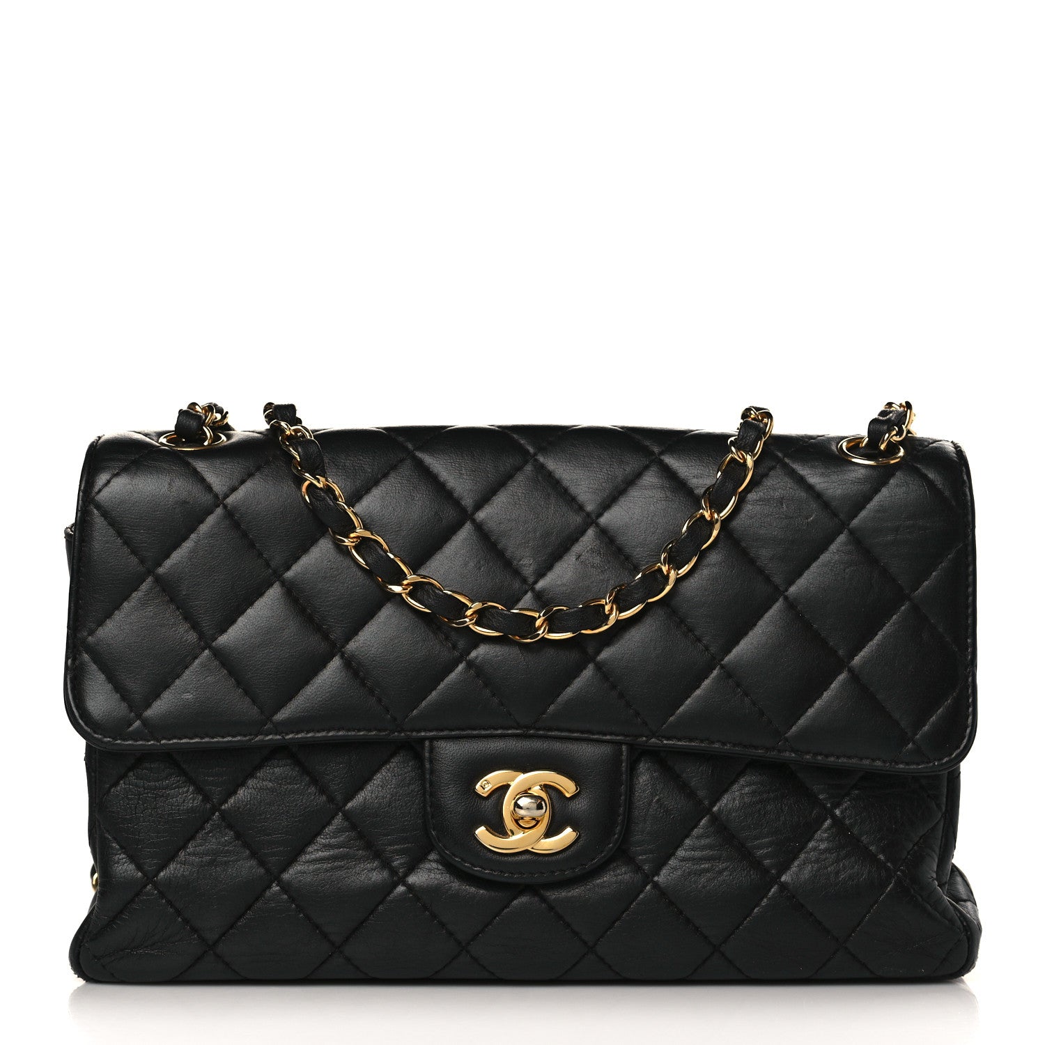 Chanel Lambskin Quilted Medium Double Sided Flap Black 1 of 10