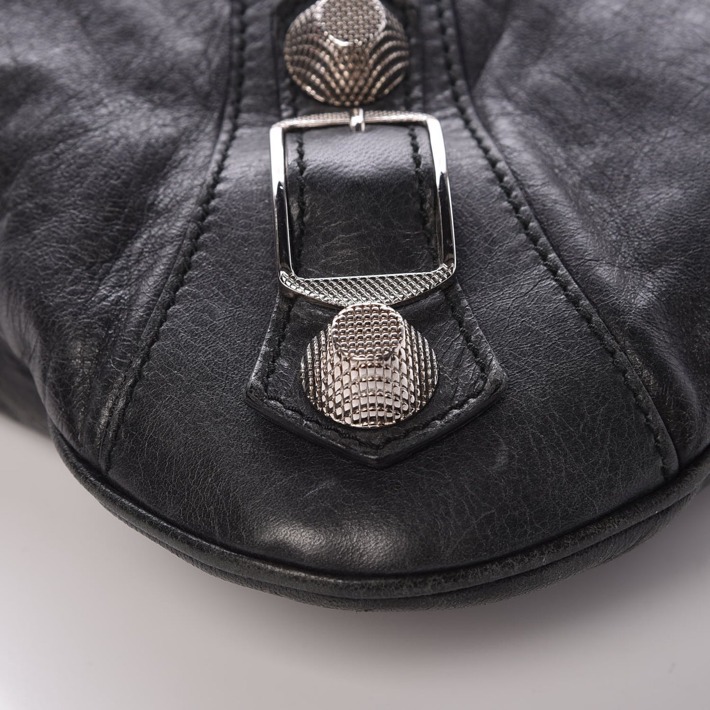 Chevre Giant 21 Silver Hardware Besace Hobo Black