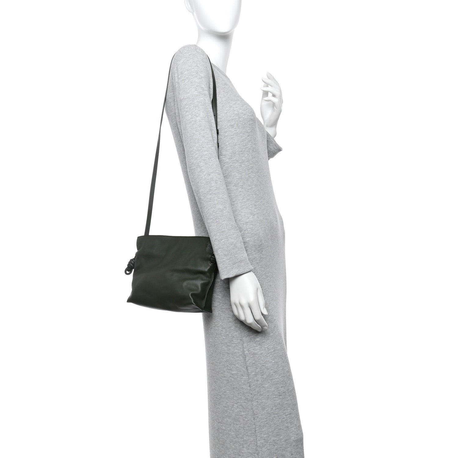 Loewe X SUNA FUJITA Nappa Panda Mini Flamenco Knot Clutch Bottle