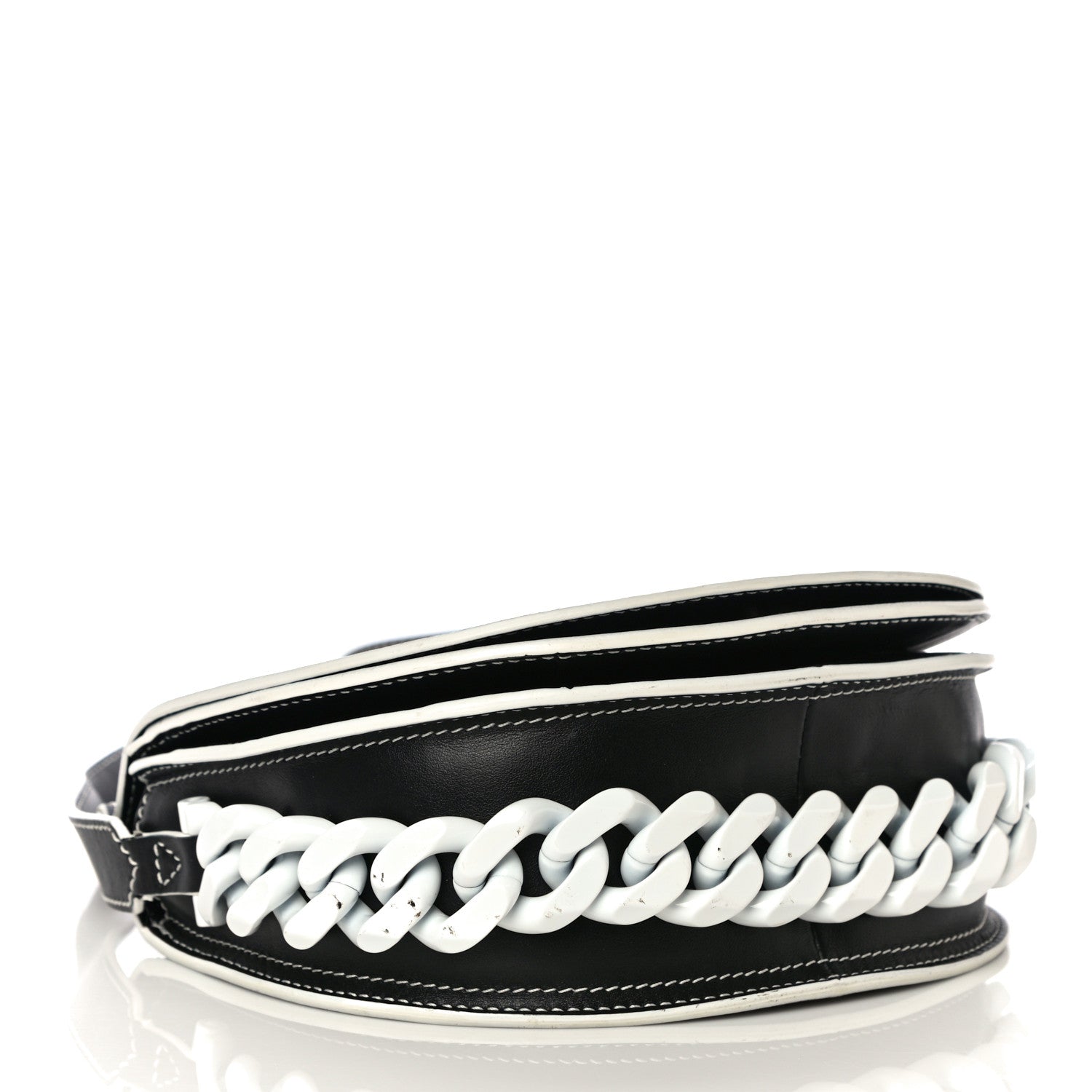 Givenchy Calfskin Mini Infinity Saddle Bag Black White 3 of 12
