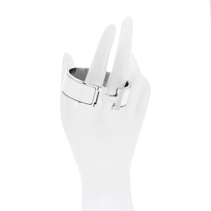 Hermes Enamel Wide Clic Clac H Bracelet PM White 2 of 5