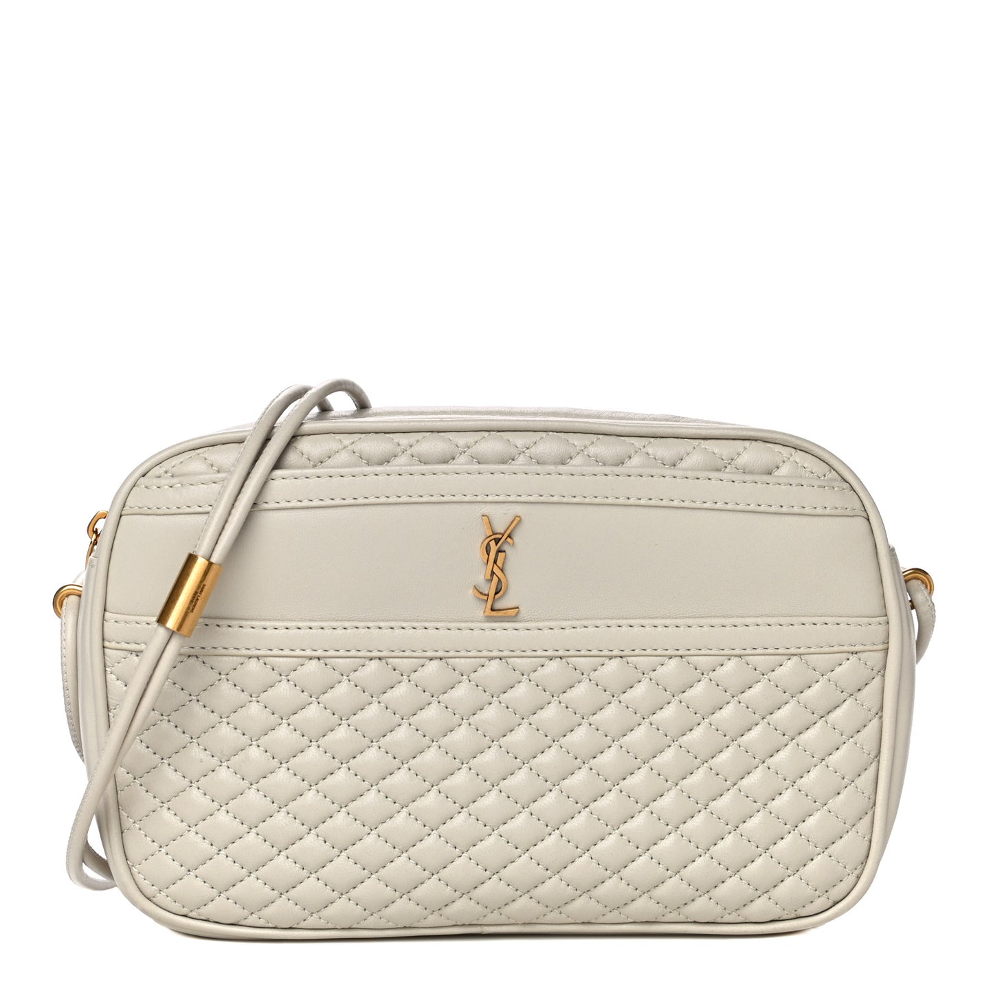 Lambskin Quilted Victoire Camera Bag Blanc Vintage