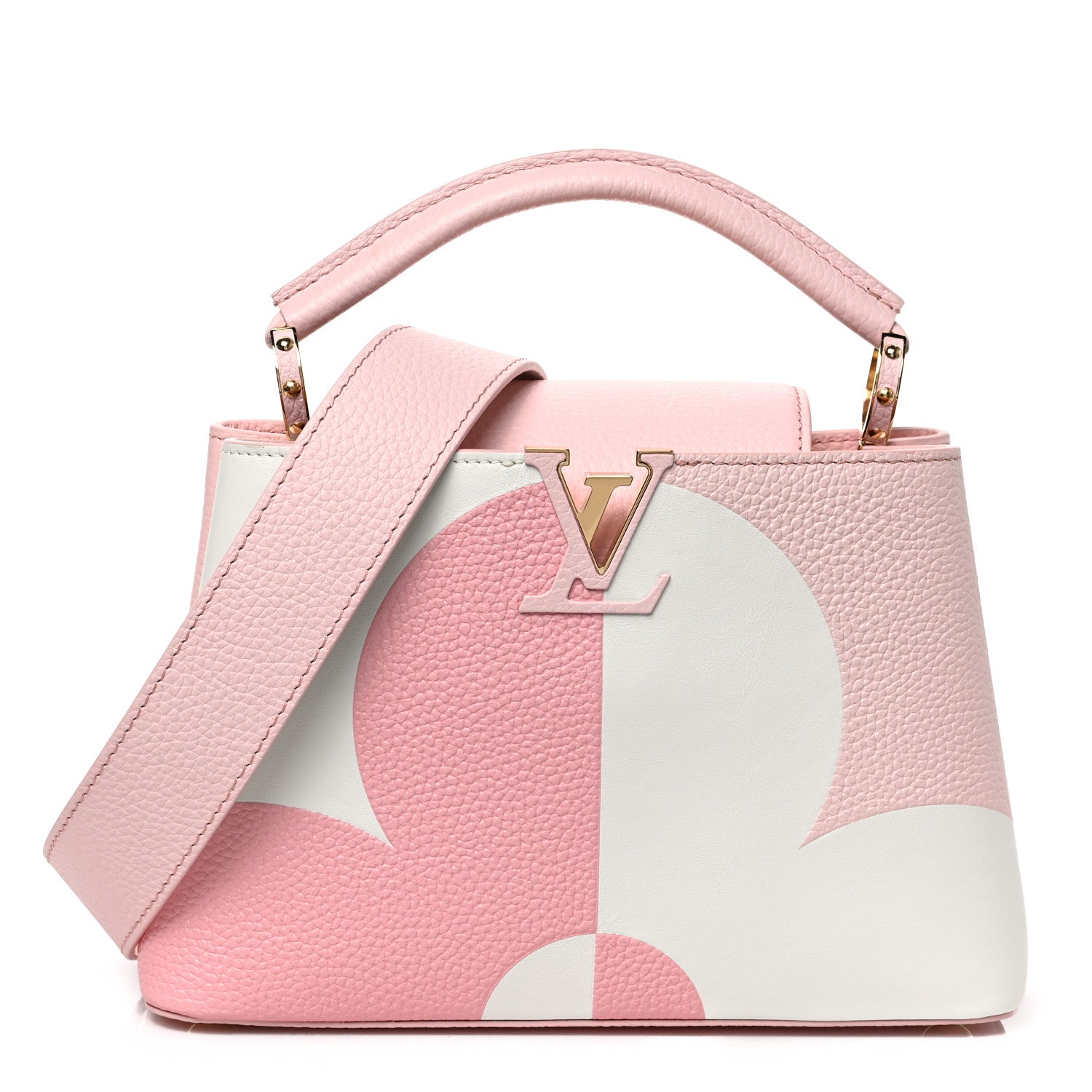 Louis Vuitton Taurillon Monogram Flower Capucines BB Pink Creme 1 of 8