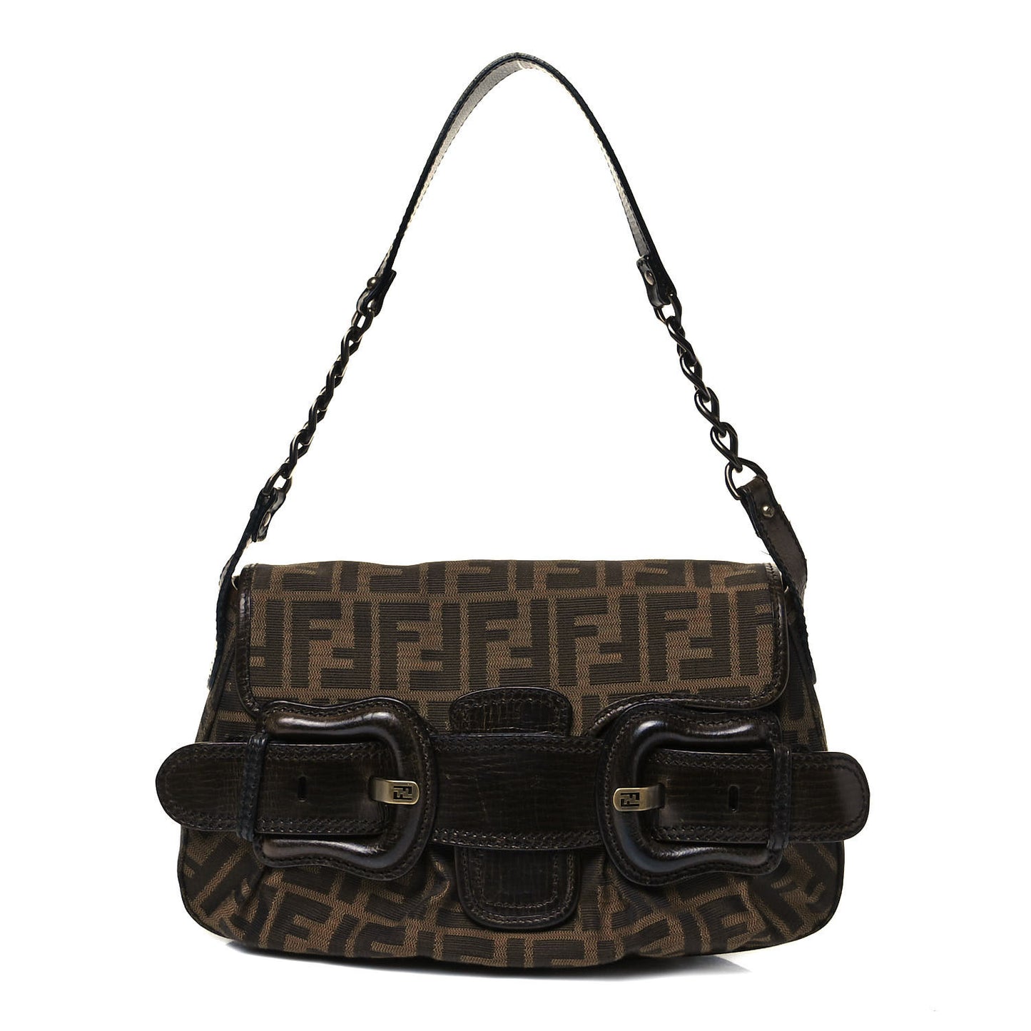 Zucca B Bis Flap Bag Tobacco Castagna