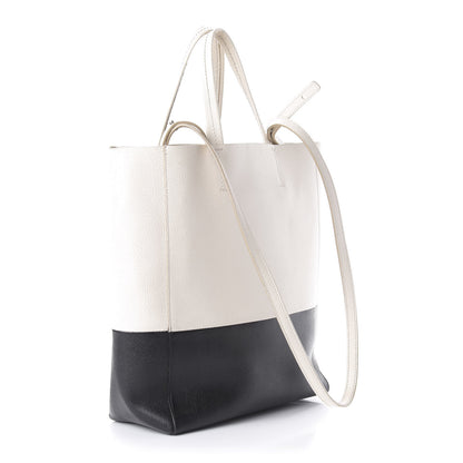 Celine Grained Calfskin Small Vertical Bi-Cabas Cream Black 4 of 12