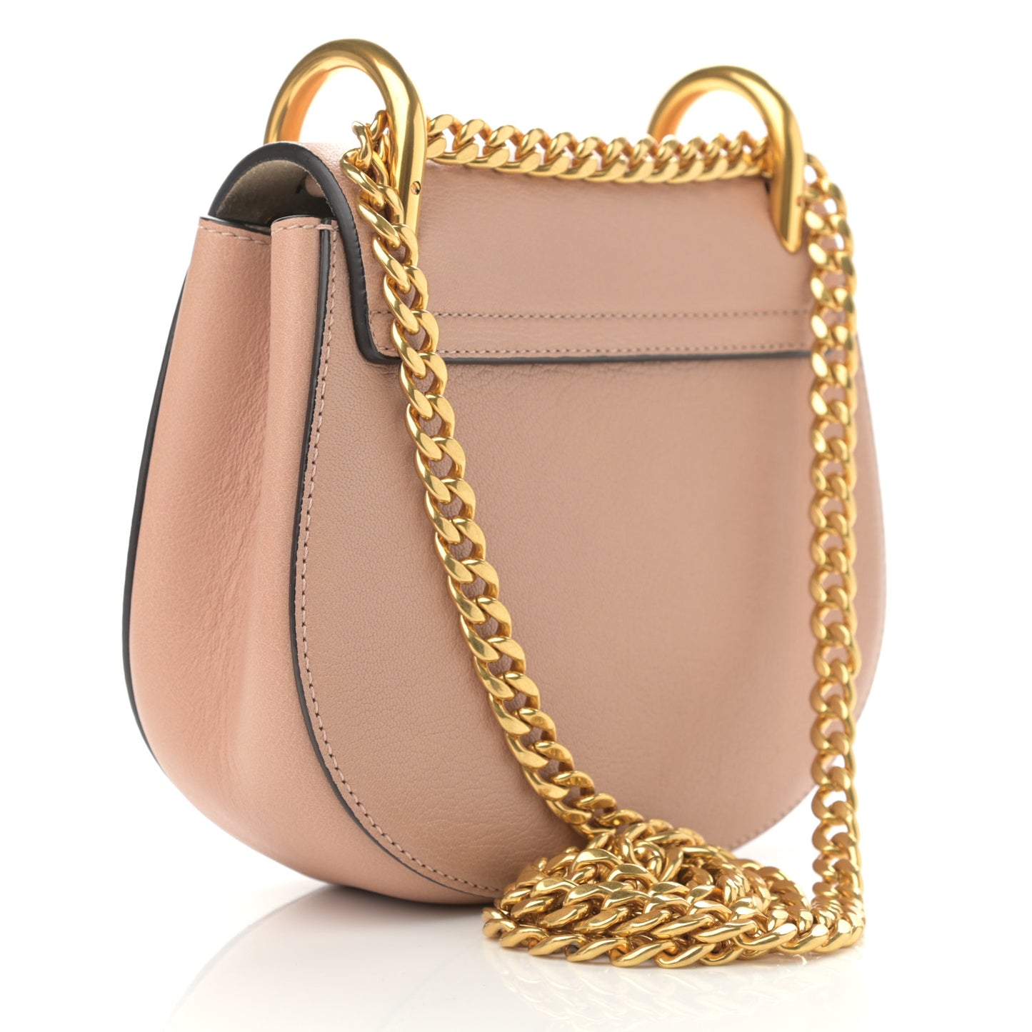 Grained Lambskin Drew Shoulder Bag Cement Pink